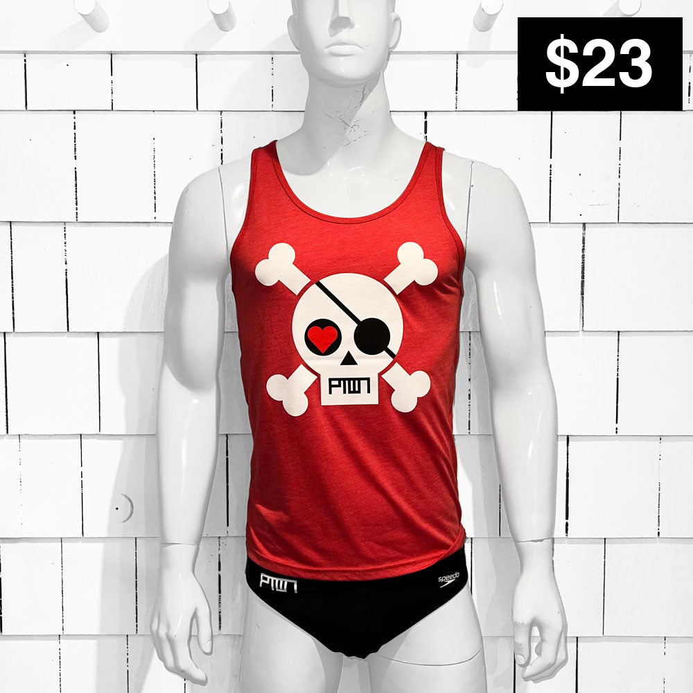 PTOWN / SKULL / TNK / HEATHER RED - Tank