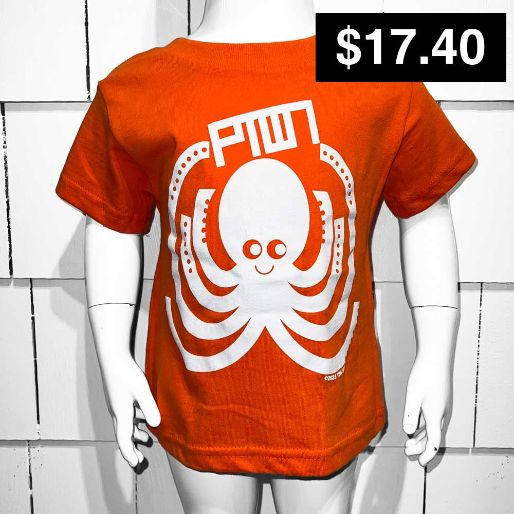 Ptown / Squiggles Kids Tee Orange Kids Apparel