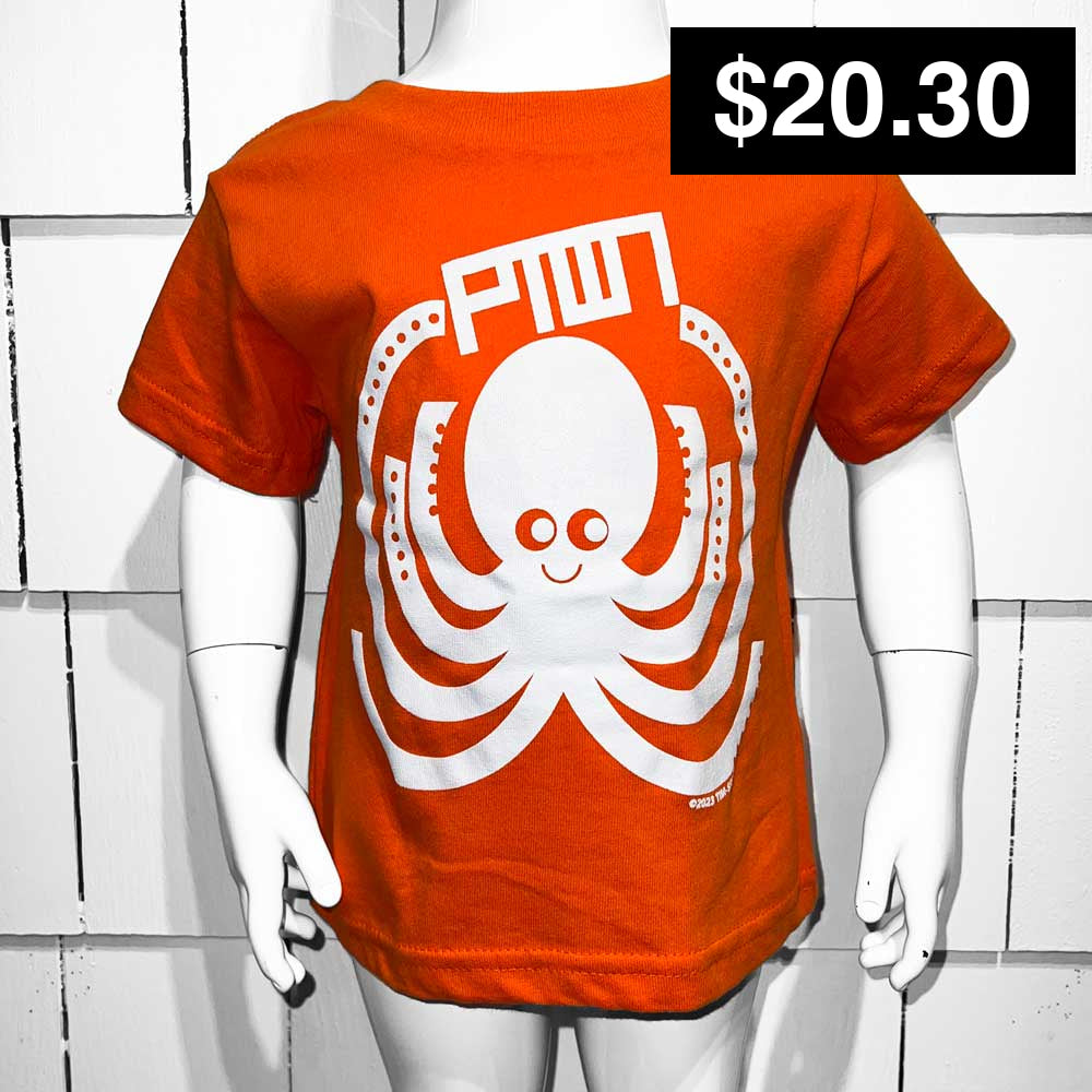 Ptown / Squiggles Kids Tee Orange Kids Apparel