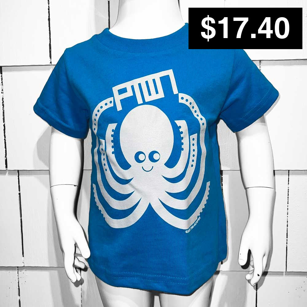 Ptown / Squiggles Kids Tee Turquoise Kids Apparel