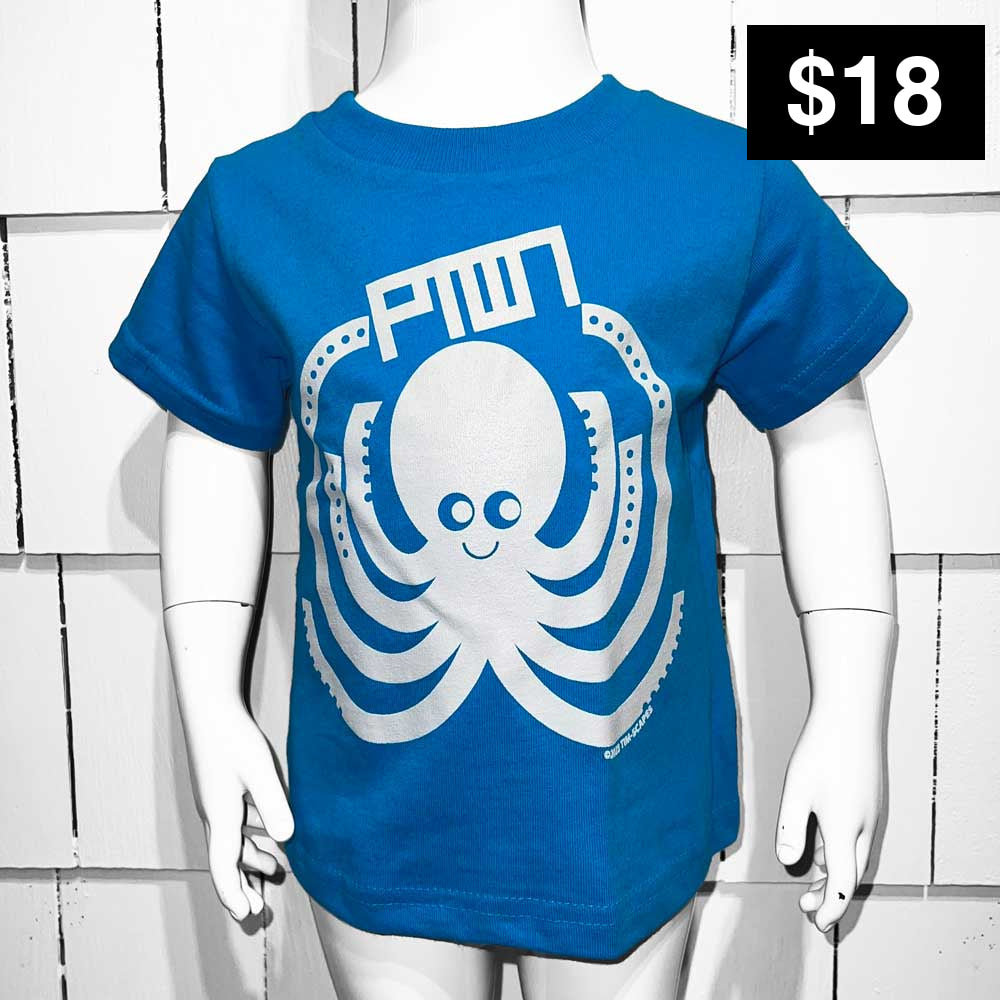 Ptown / Squiggles Kids Tee Turquoise Kids Apparel