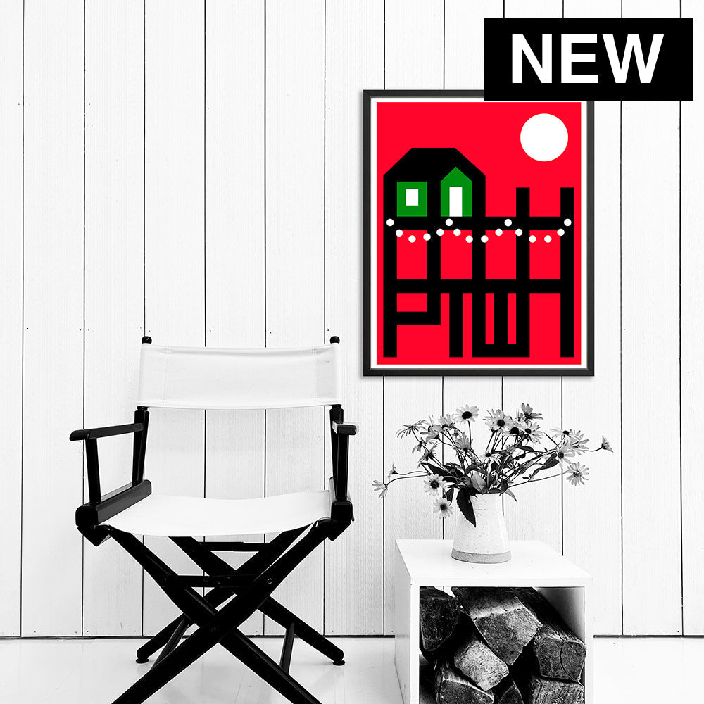 PTOWN / WHARF HOLIDAY RED / PRINT Artwork