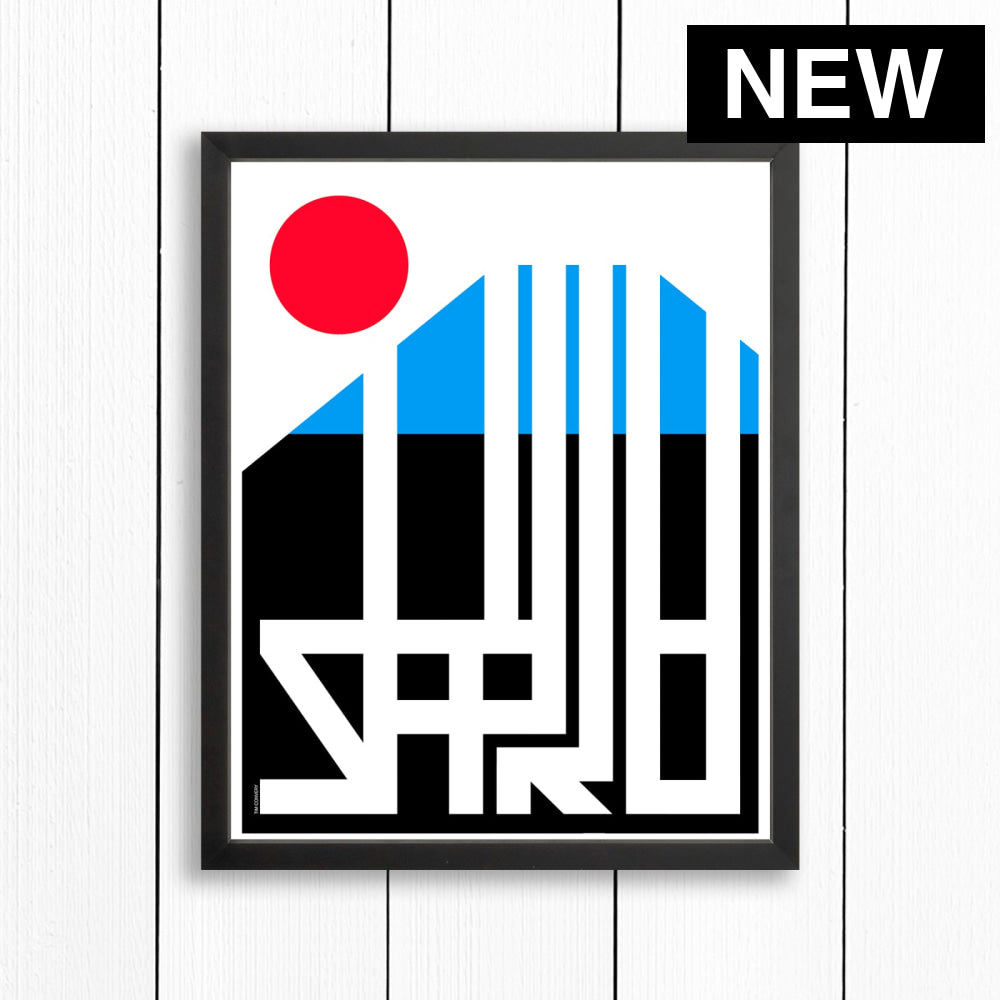 Sapporo / Print Color 16X20 Black Artwork