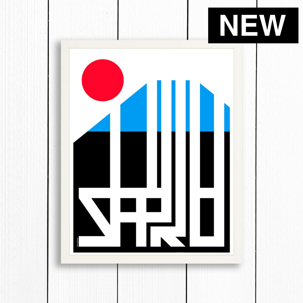 Sapporo / Print Color 16X20 White Artwork