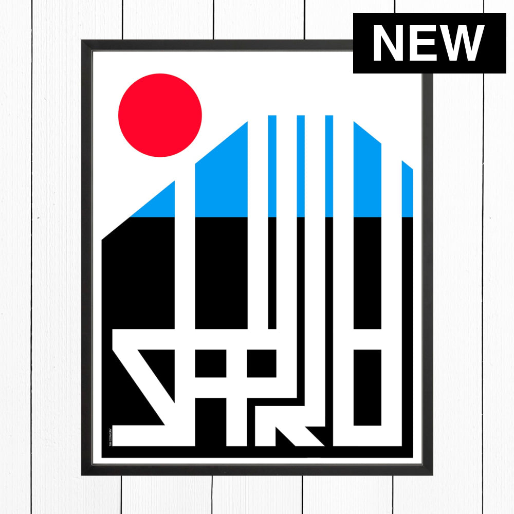 Sapporo / Print Color 24X30 Black Artwork