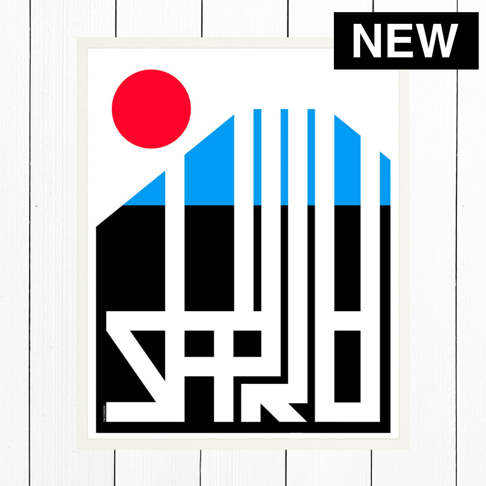 Sapporo / Print Color 24X30 White Artwork