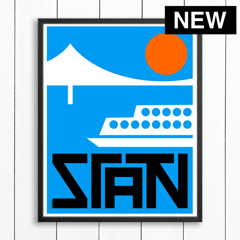 STATEN ISLAND / PRINT COLOR / 24X30 / BLACK Artwork