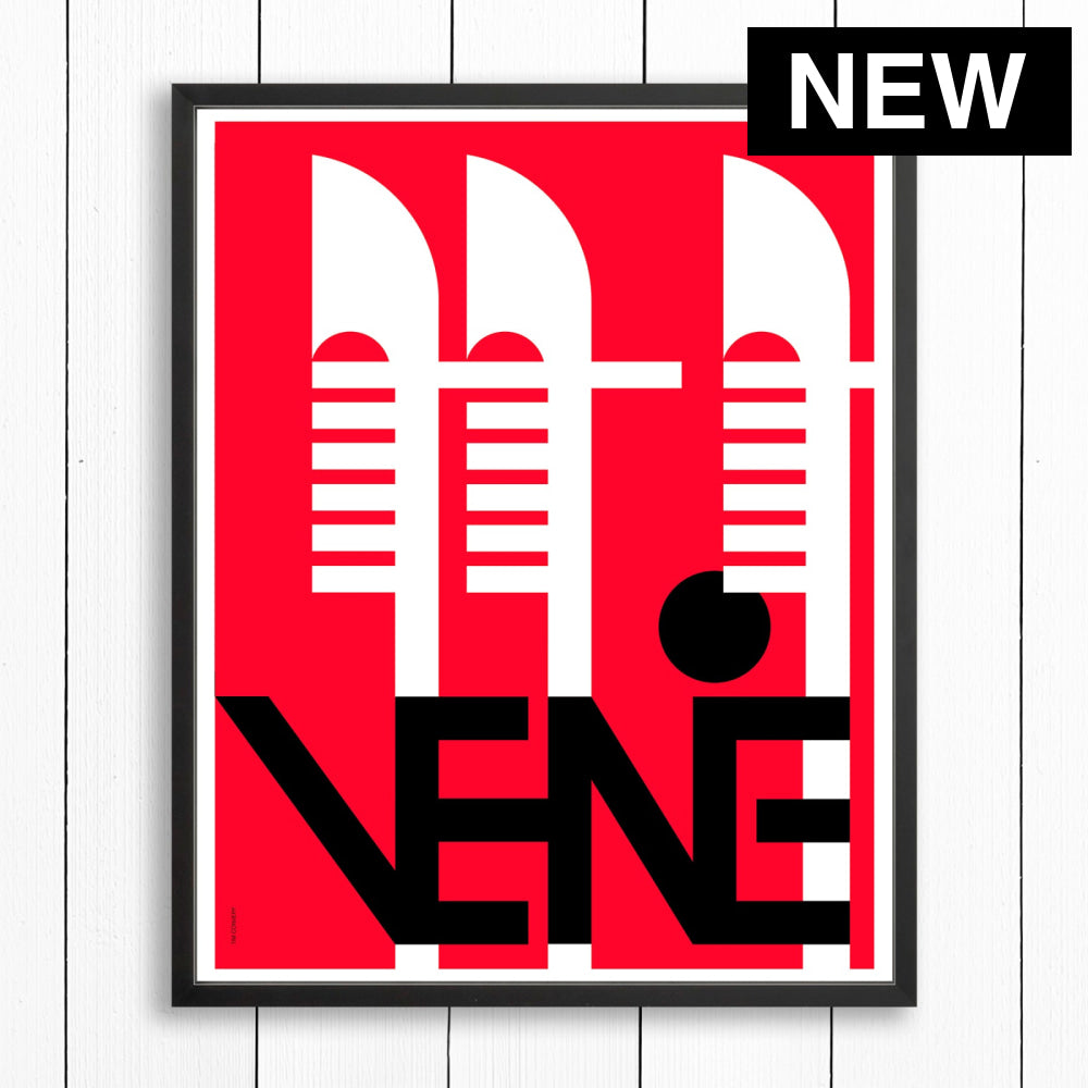 VENICE / PRINT COLOR / 24X30 / BLACK Artwork