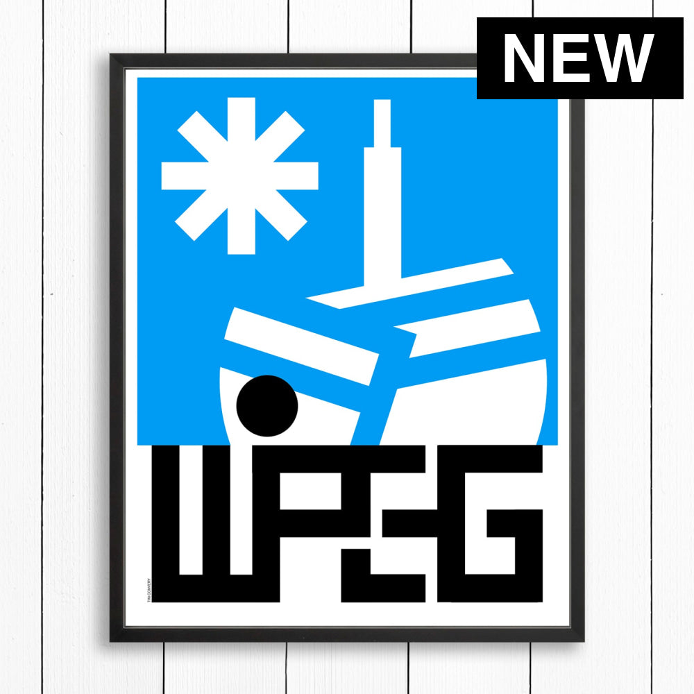 WINNIPEG MB / PRINT COLOR / 24X30 / BLACK Artwork