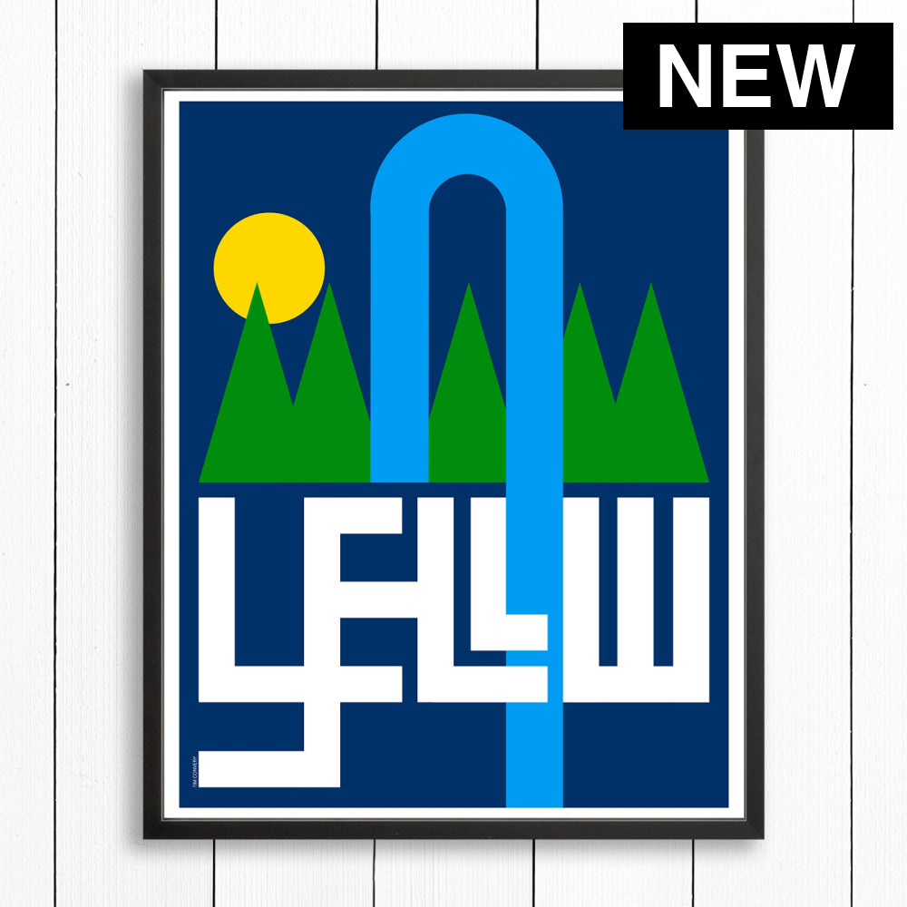 YELLOWSTONE / PRINT COLOR / 24X30 / BLACK Artwork