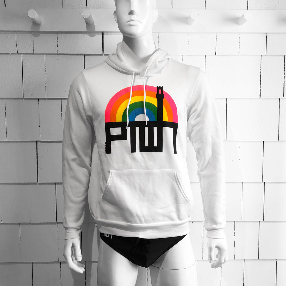 Ptown / Rainbow Hdp White Xs Pullover Hoodie